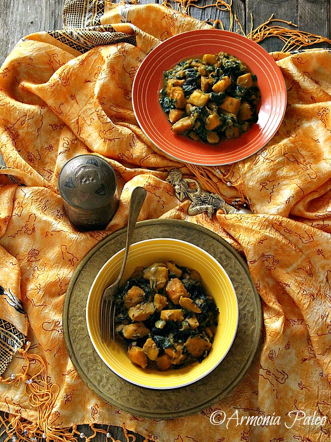 Sweet Potato Saag Aloo - Curry Indiano di Patate Dolci e Spinaci