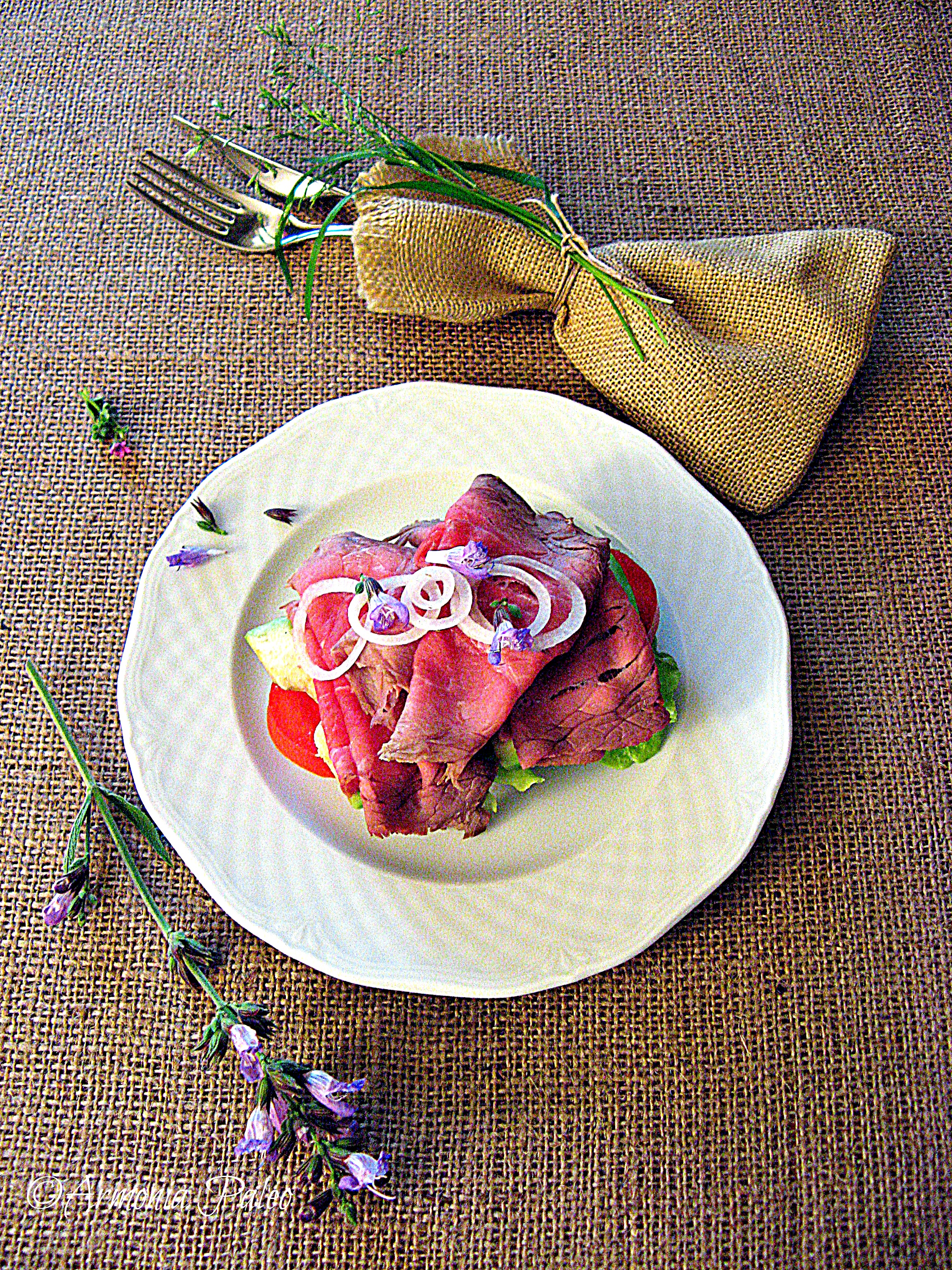 Smørrebrød med Kød - Panino Aperto Danese con Carne