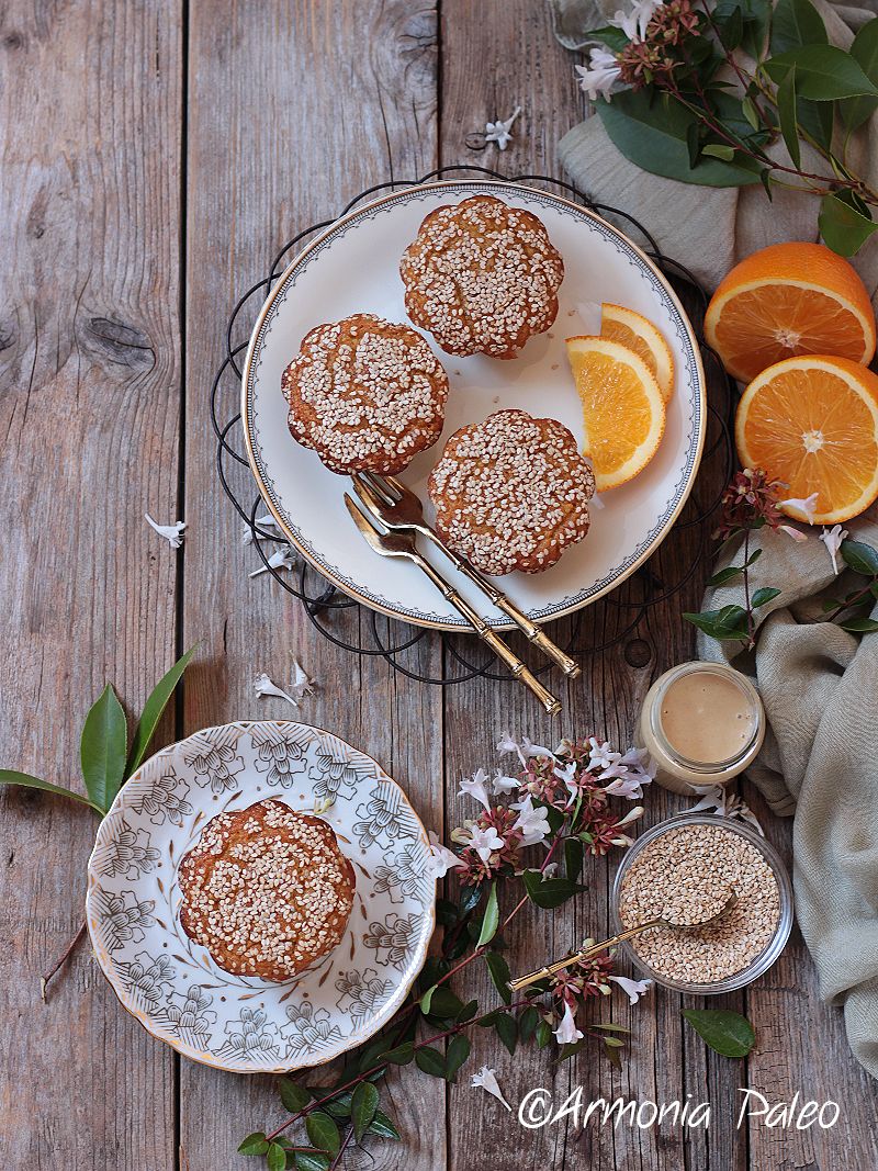 Muffins all'Arancia e Tahin