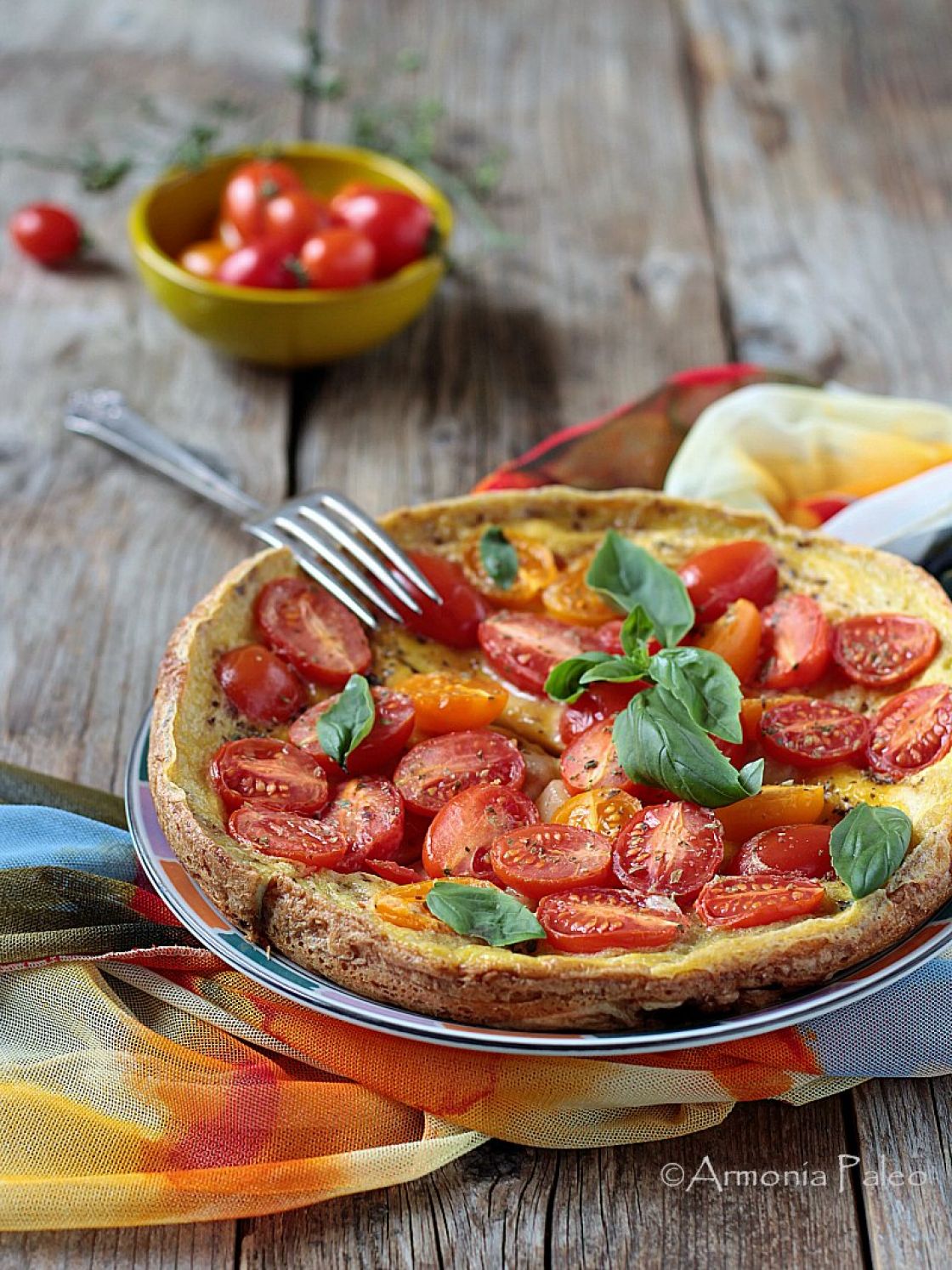 Pizza di Frittata con Pomodori e Pancetta